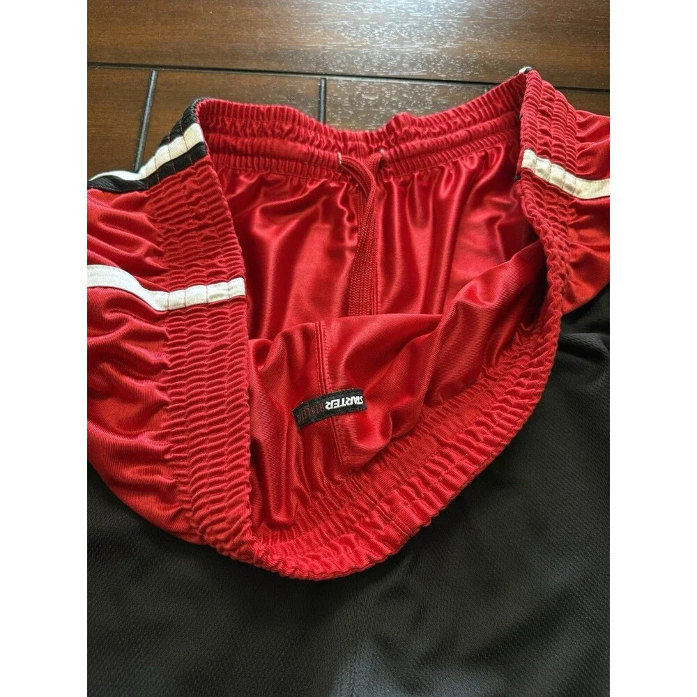 🔥Vintage Y2K Starter Dazzle Shimmer Silky Basketball Gym Shorts 2XL Reversible